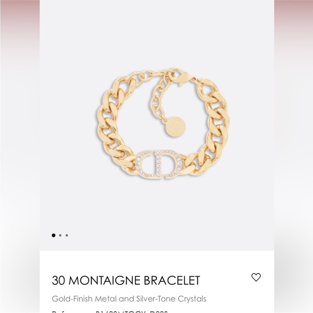 Gold-Finish Metal Bracelet with Silver-Tone Crystals